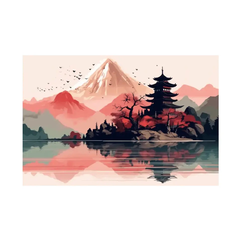 Serene Mountain and Lake Landscape