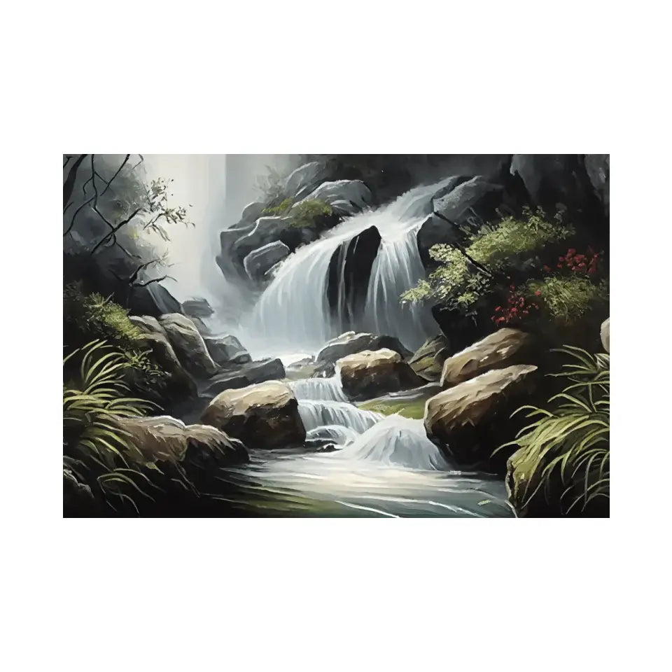 Cascading waterfall canvas