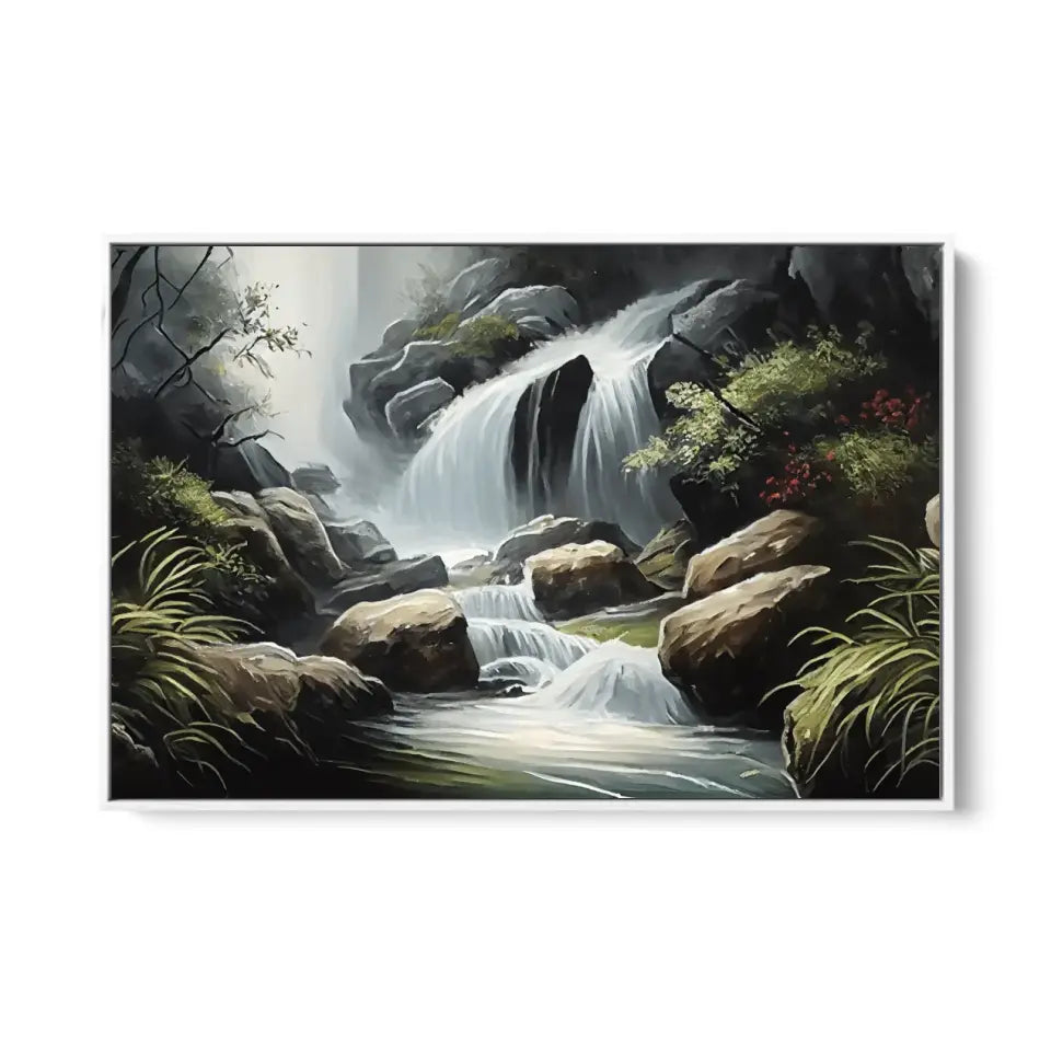 Cascading waterfall canvas