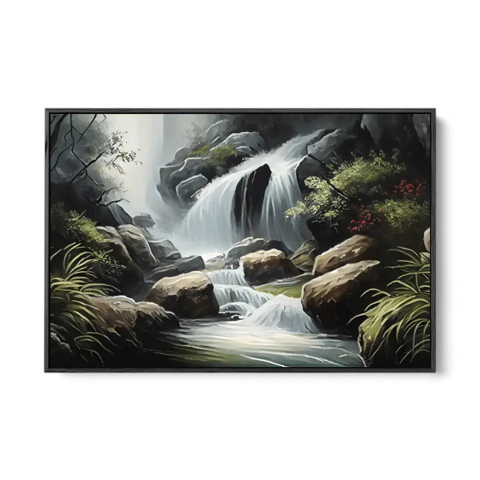 Cascading waterfall canvas