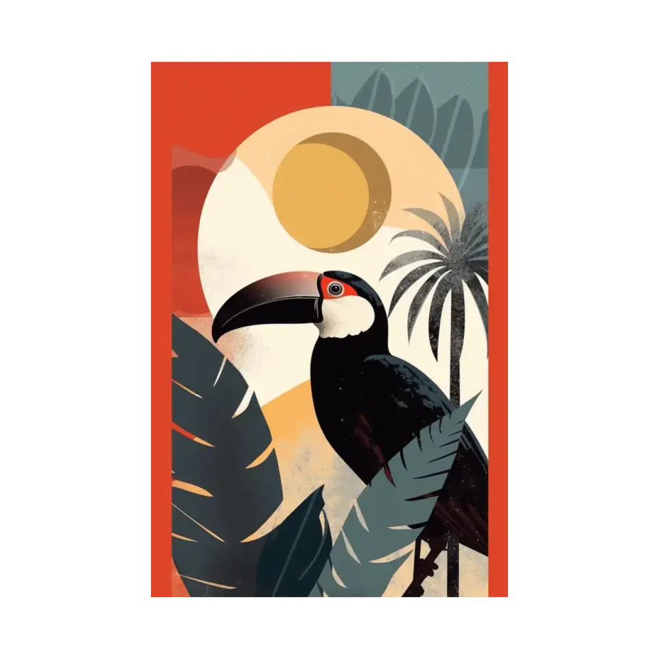 Minimalistic tropical bird