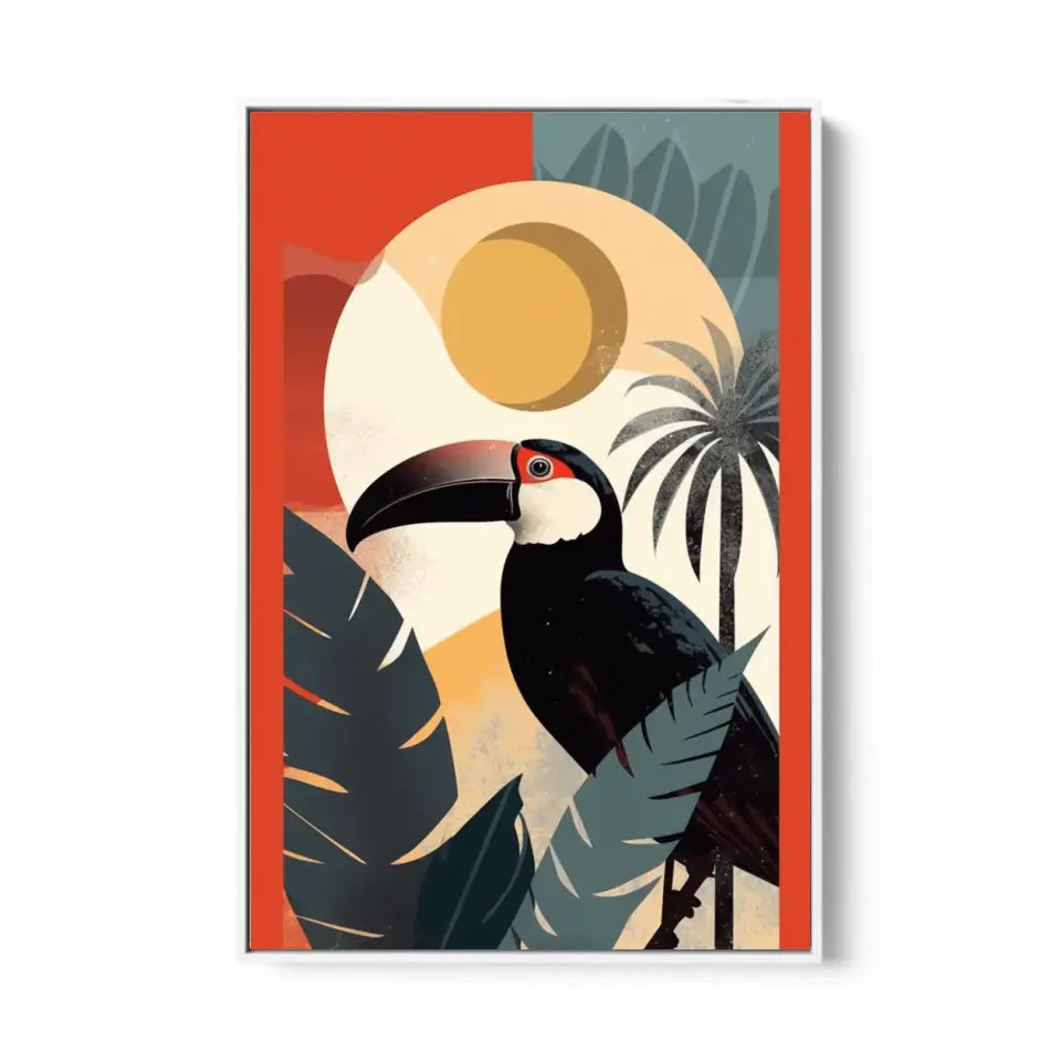 Minimalistic tropical bird