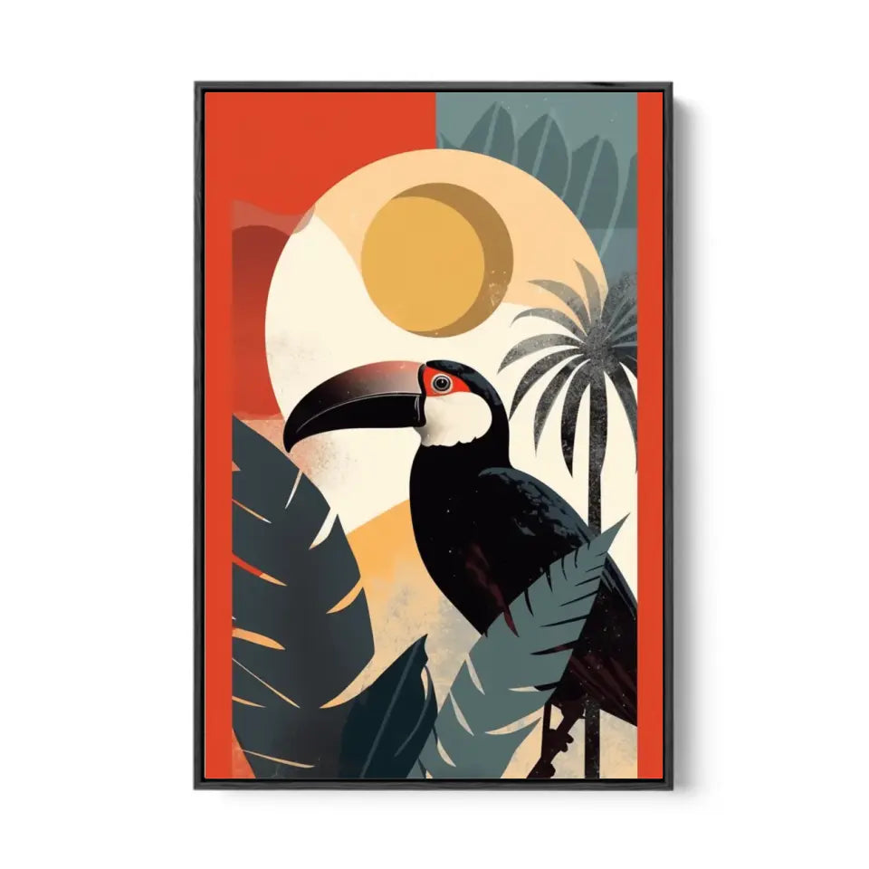 Minimalistic tropical bird