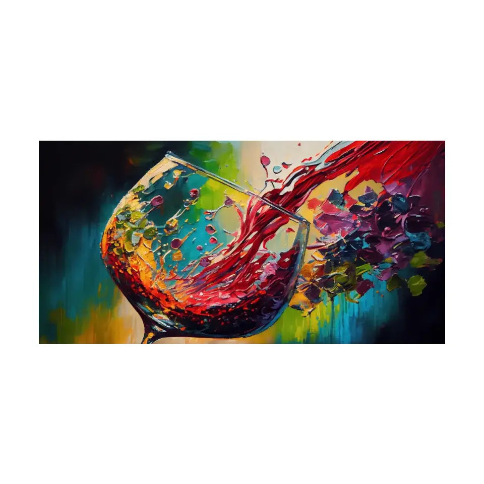 Colorful glass of wine