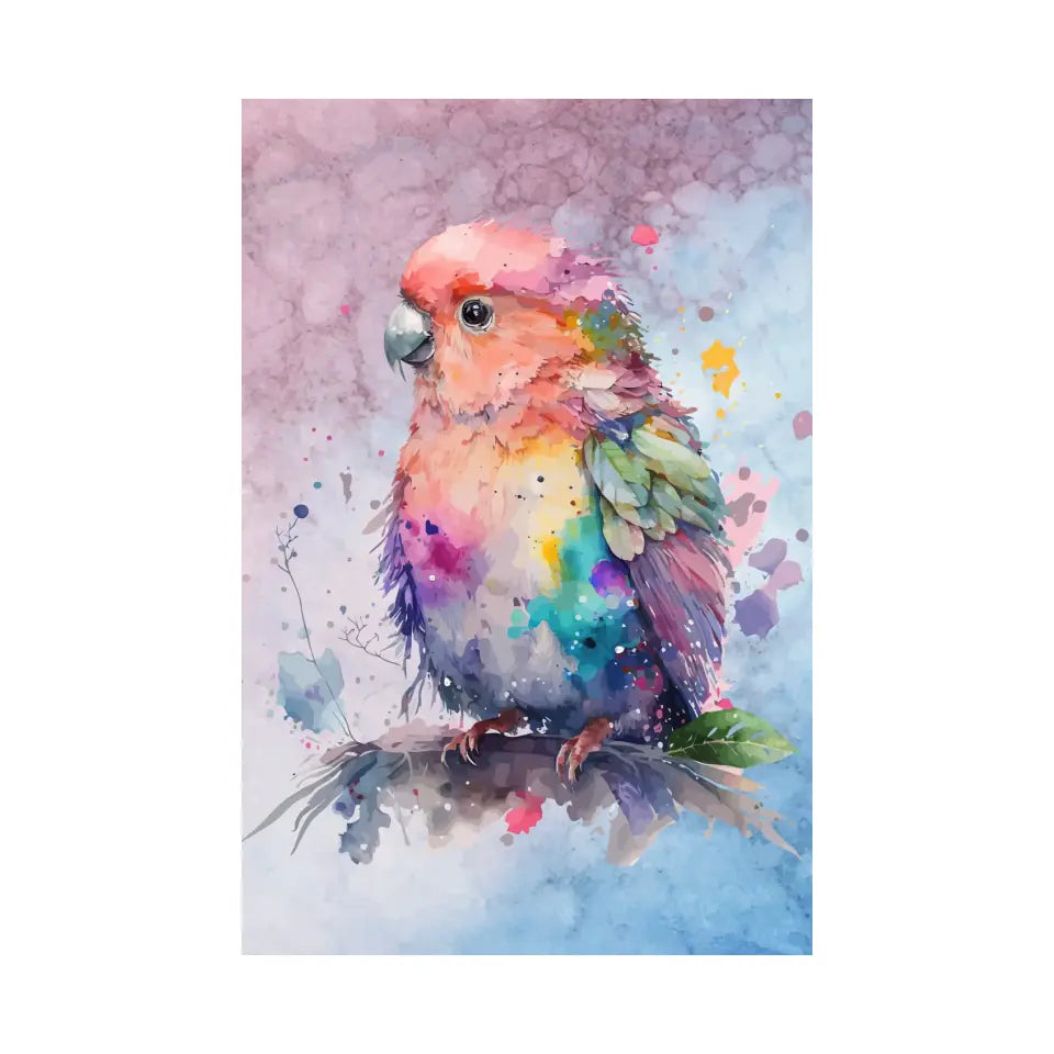 Colorful Bird in feather dress