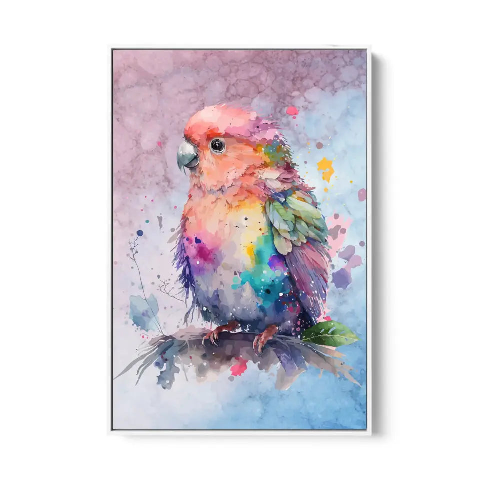 Colorful Bird in feather dress