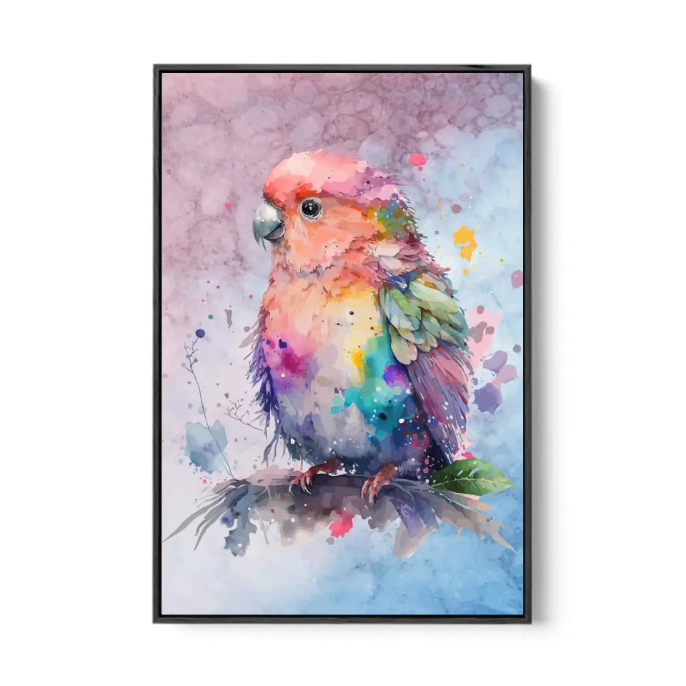 Colorful Bird in feather dress