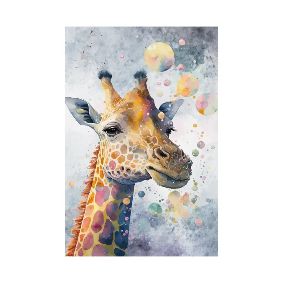 Giraffe in Bubbles