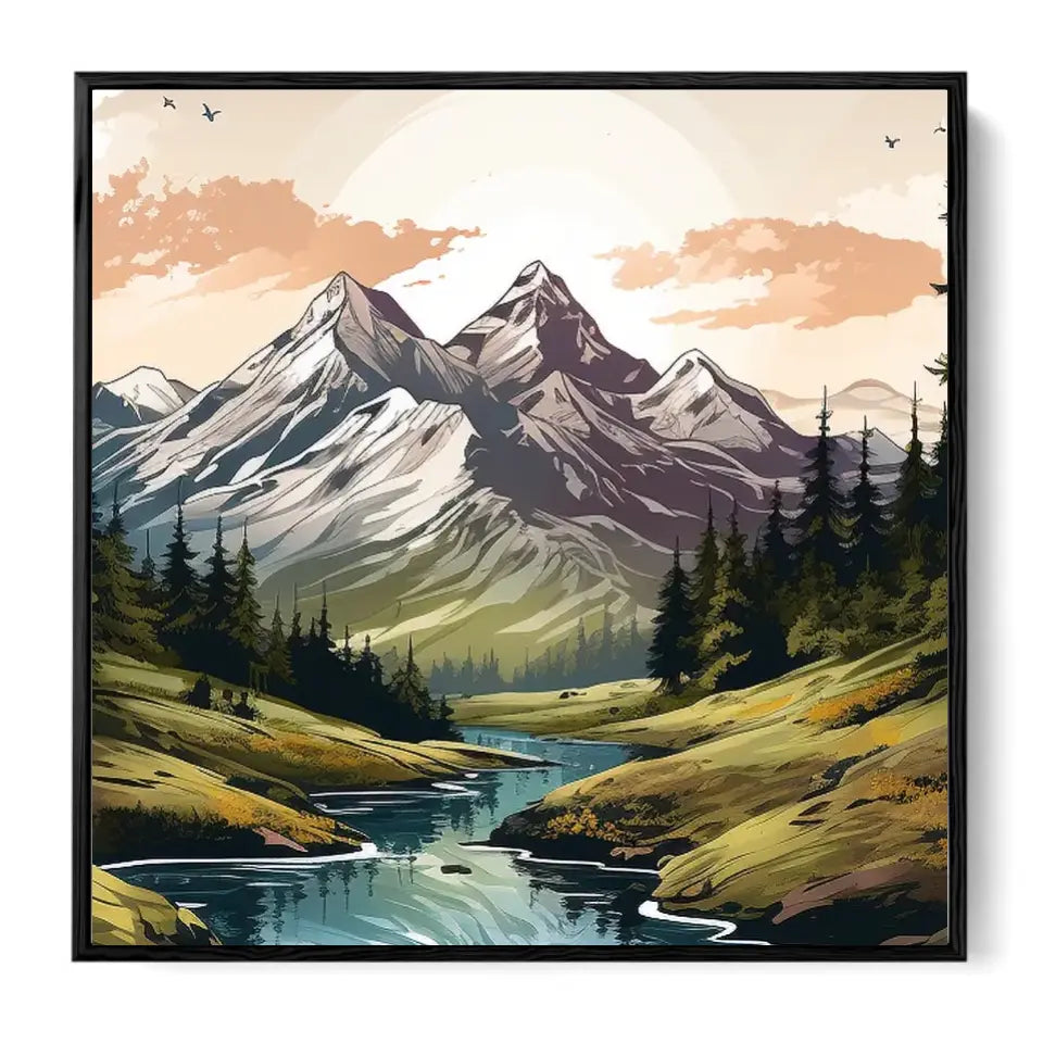 Detailed Mountain landscape