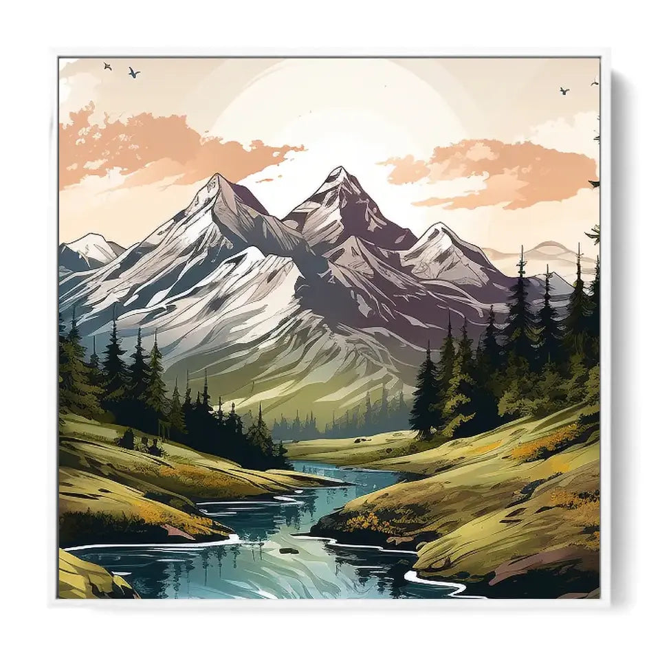 Detailed Mountain landscape