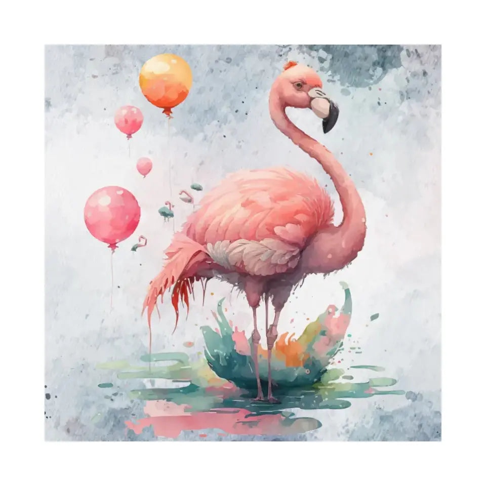 Flamingo with Baloons