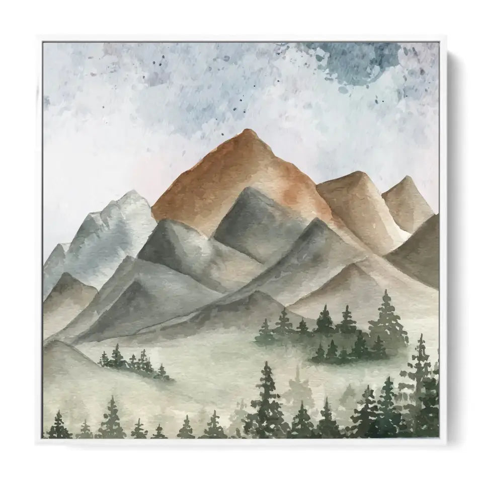 Mountain landscape watercolor