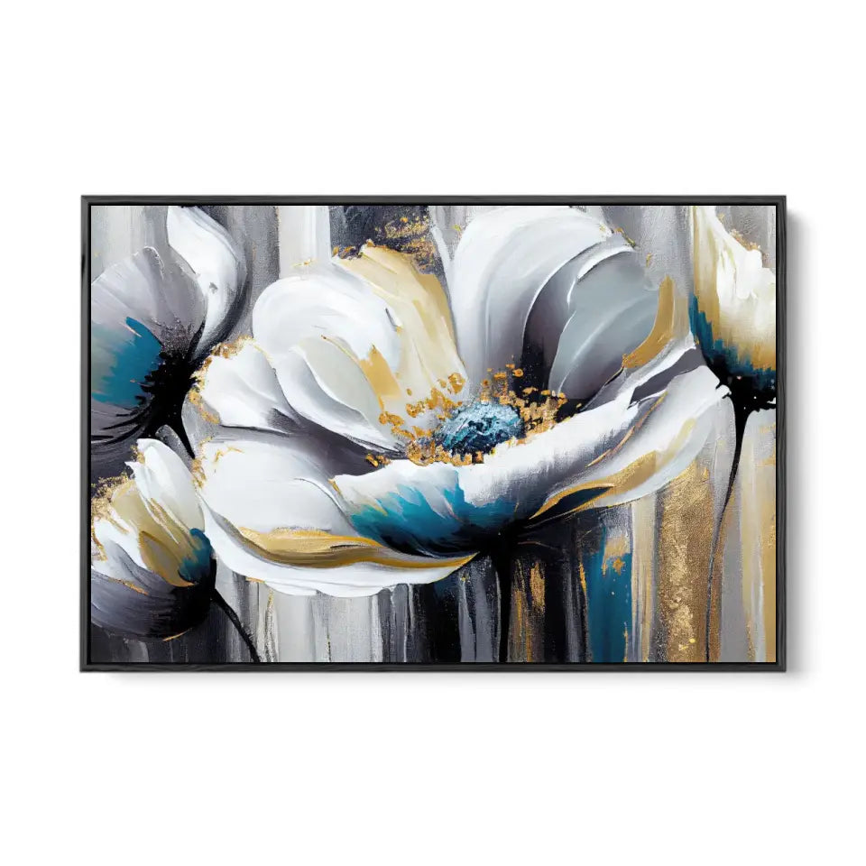 Abstract Oil Painting of Flowers in Modern Art Style