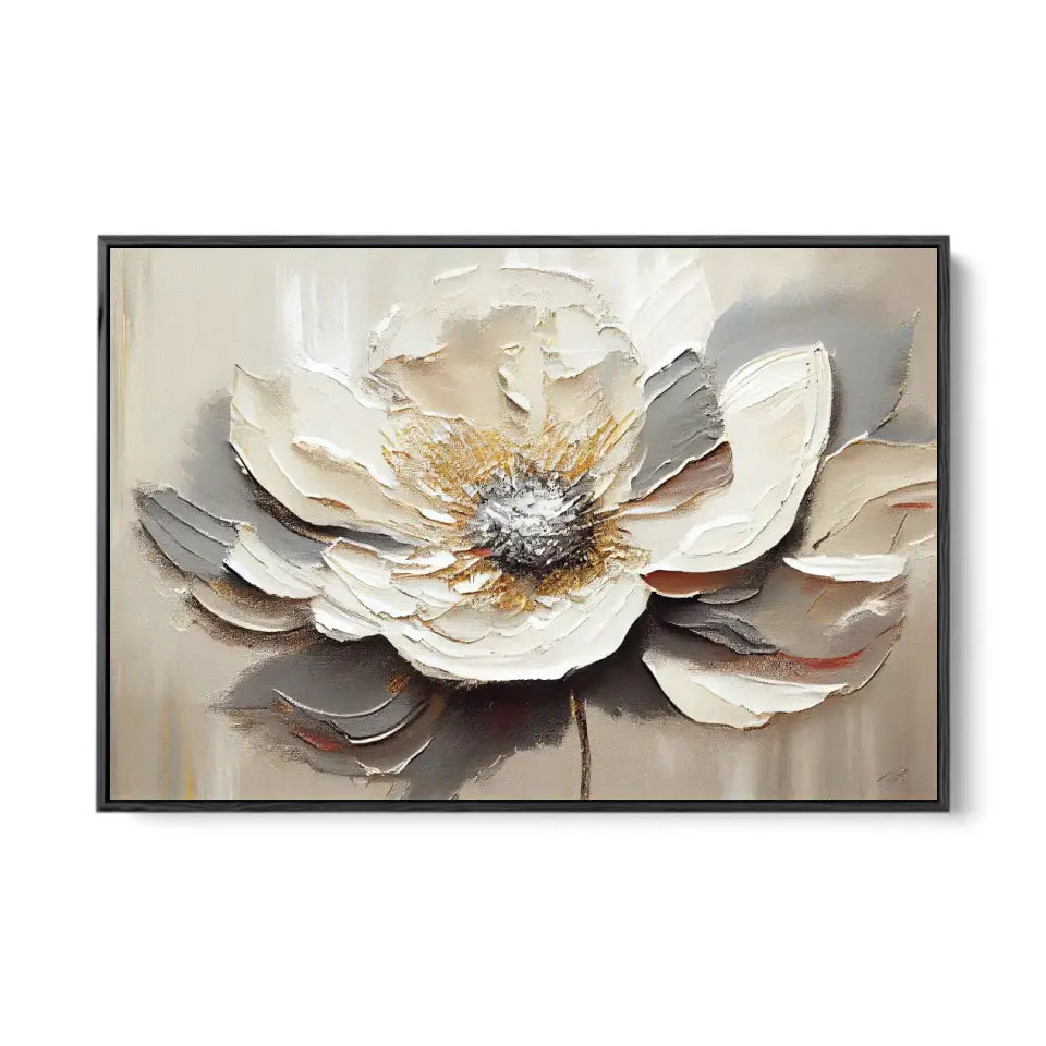 Abstract Oil Painting of a Flower