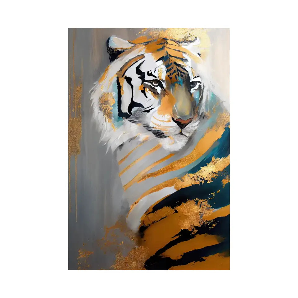 Golden Tiger painting