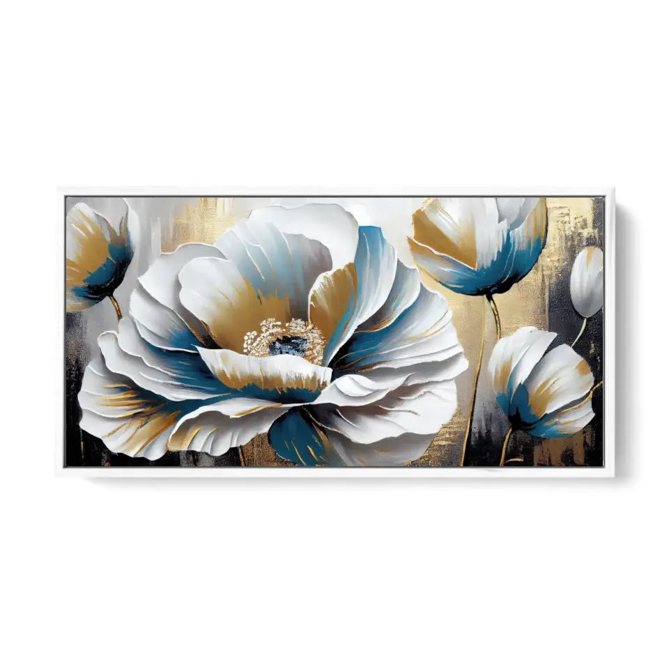 Abstract Oil Painting of luxurious Flowers