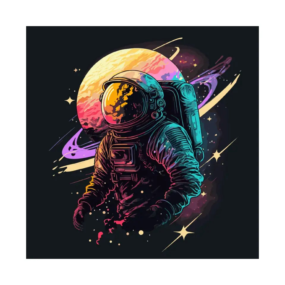 Colorful Space astronaut