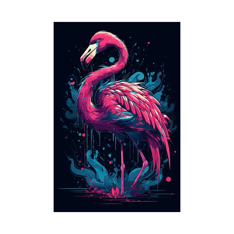 Colorful flamingo