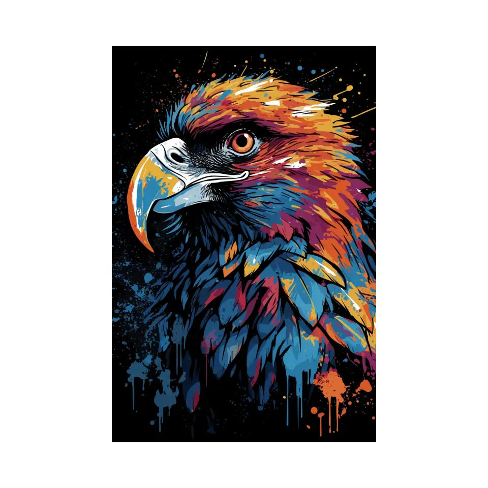 Colorful eagle in graffiti style I