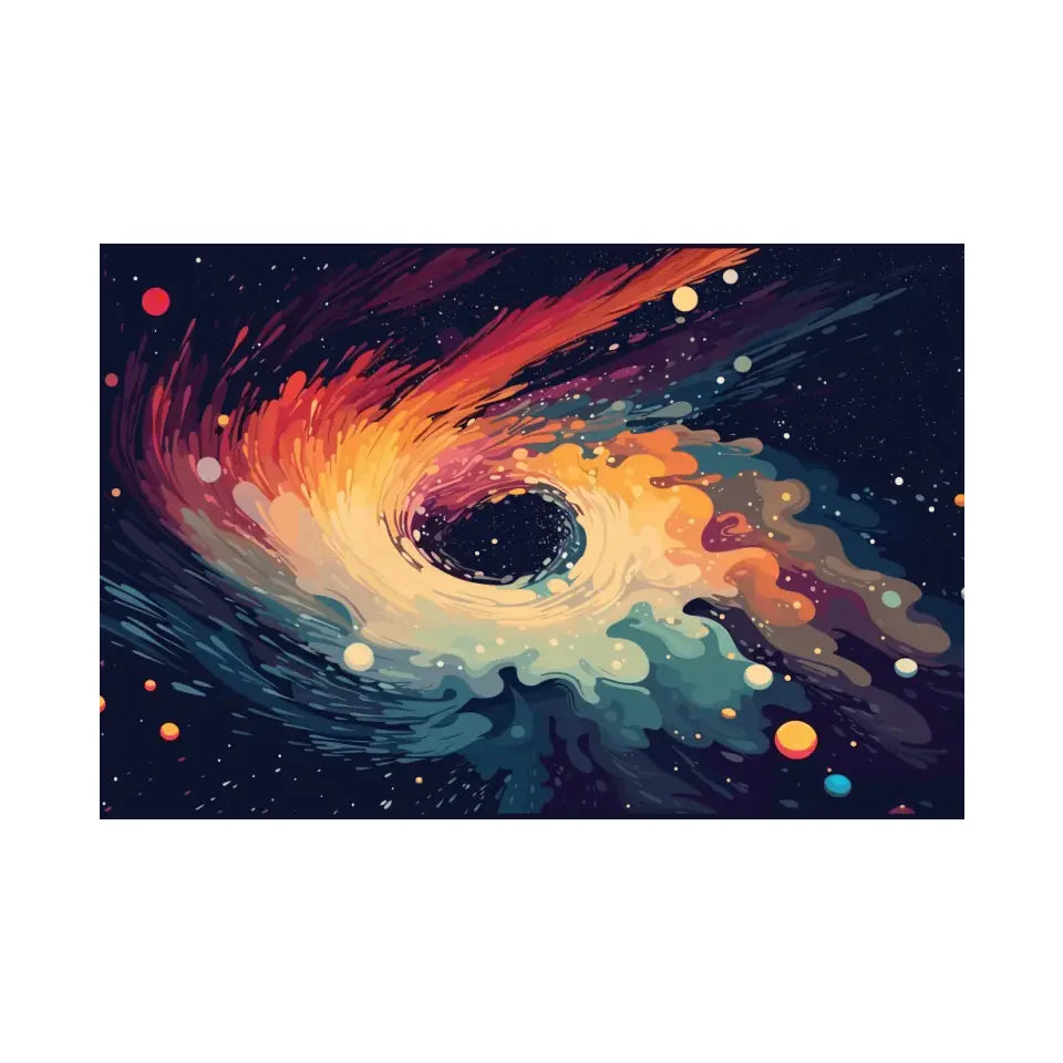 Bright and colorful space waves II