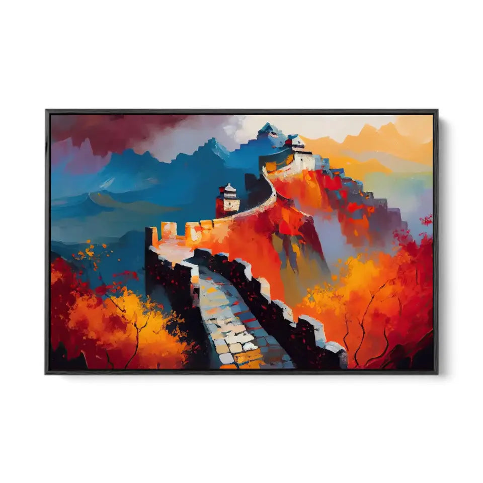 Oil painting of the Great Wall of China