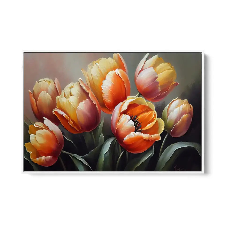 Tulips oil painting