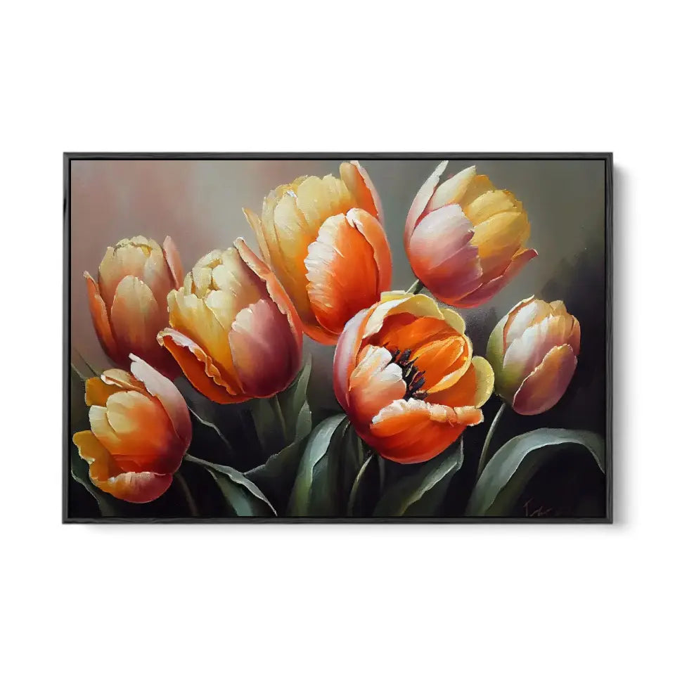 Tulips oil painting