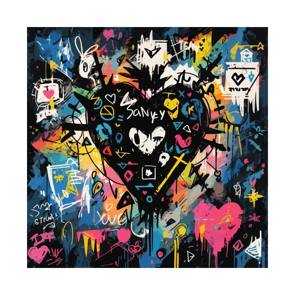 Graffity styled heart