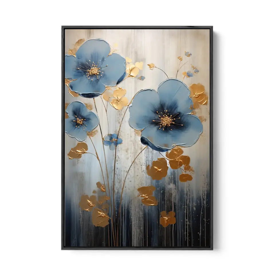 Gold and Blue flowers II