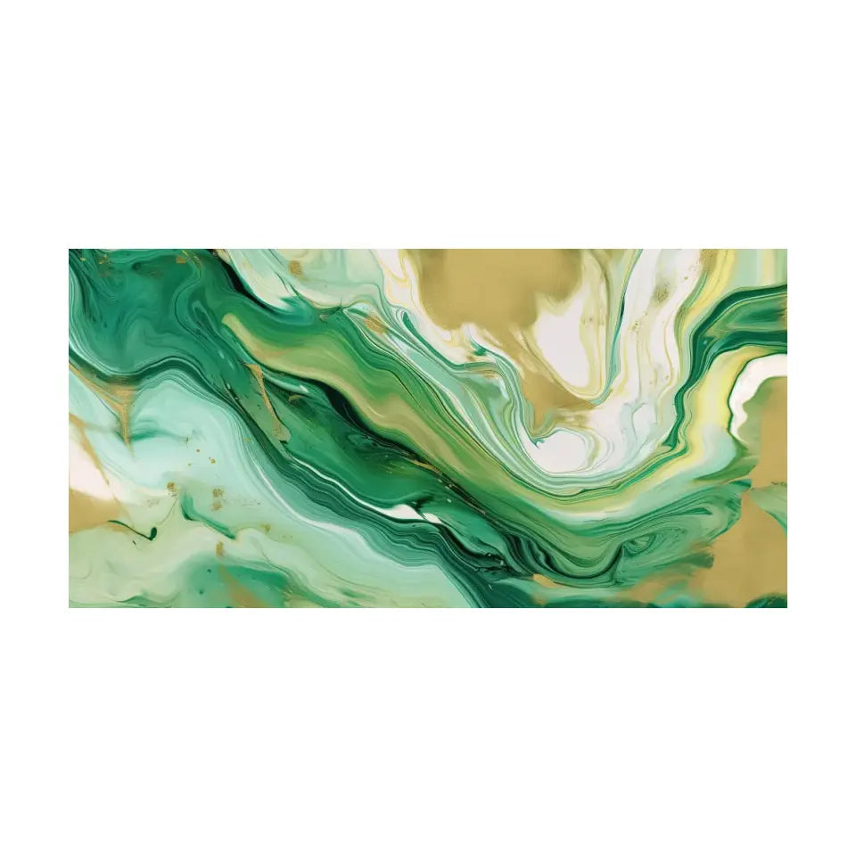 Luxurious green and gold canvas II