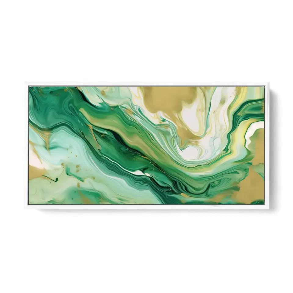 Luxurious green and gold canvas II