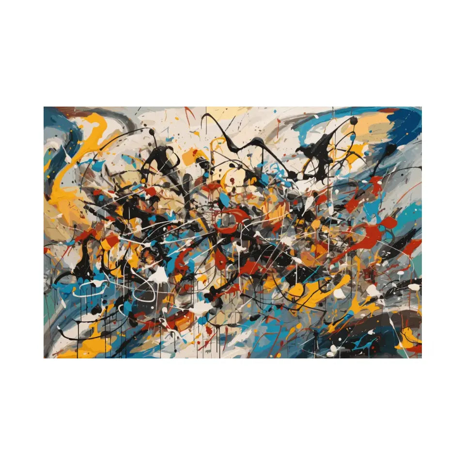 A chaotic scene, Jackson Pollock style II