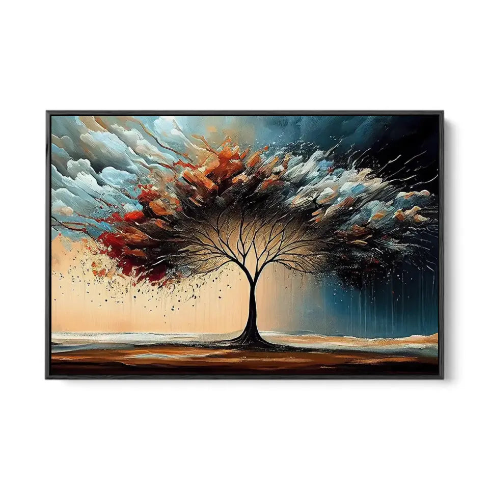 Oil painting of a tree