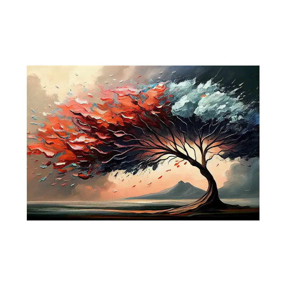 Oil painting of a wonderful tree