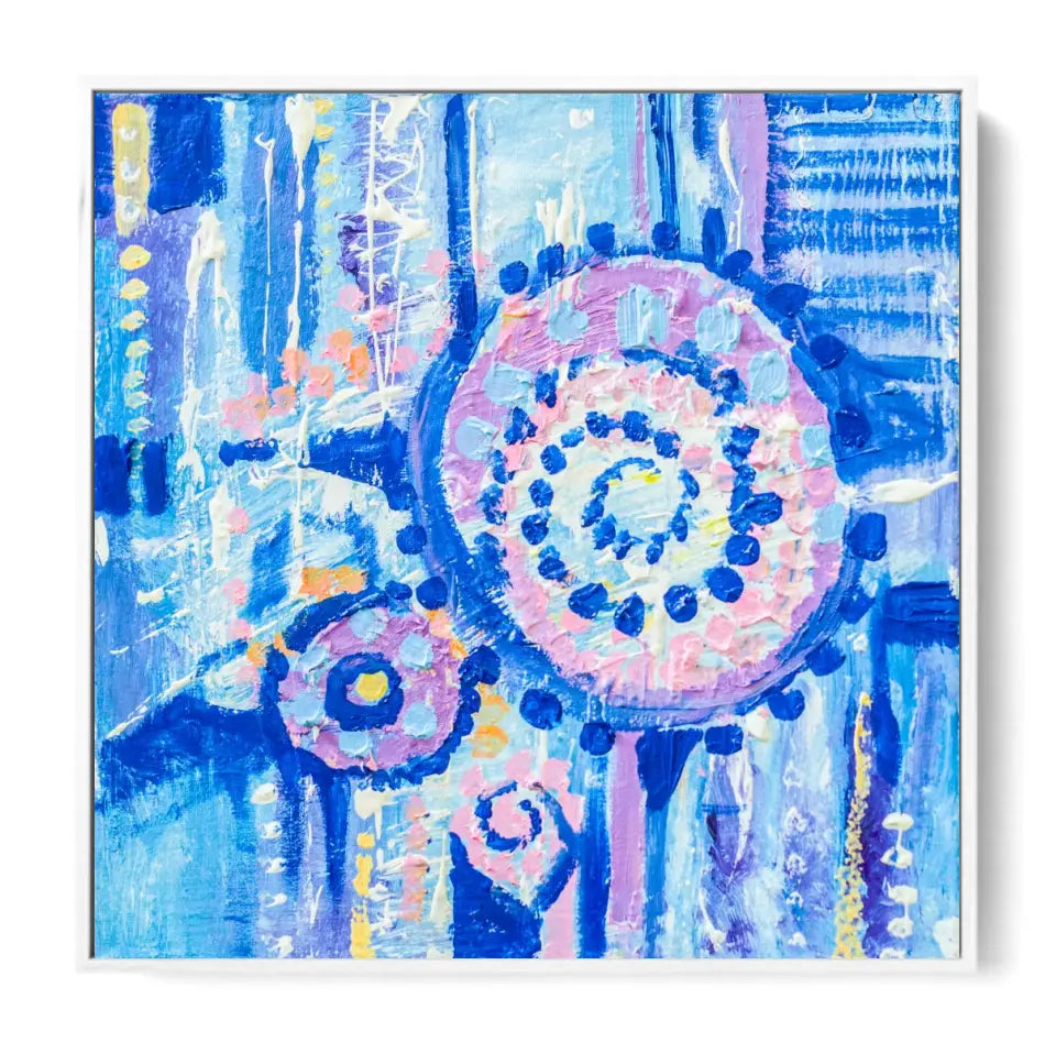 Spirit of circles in blue