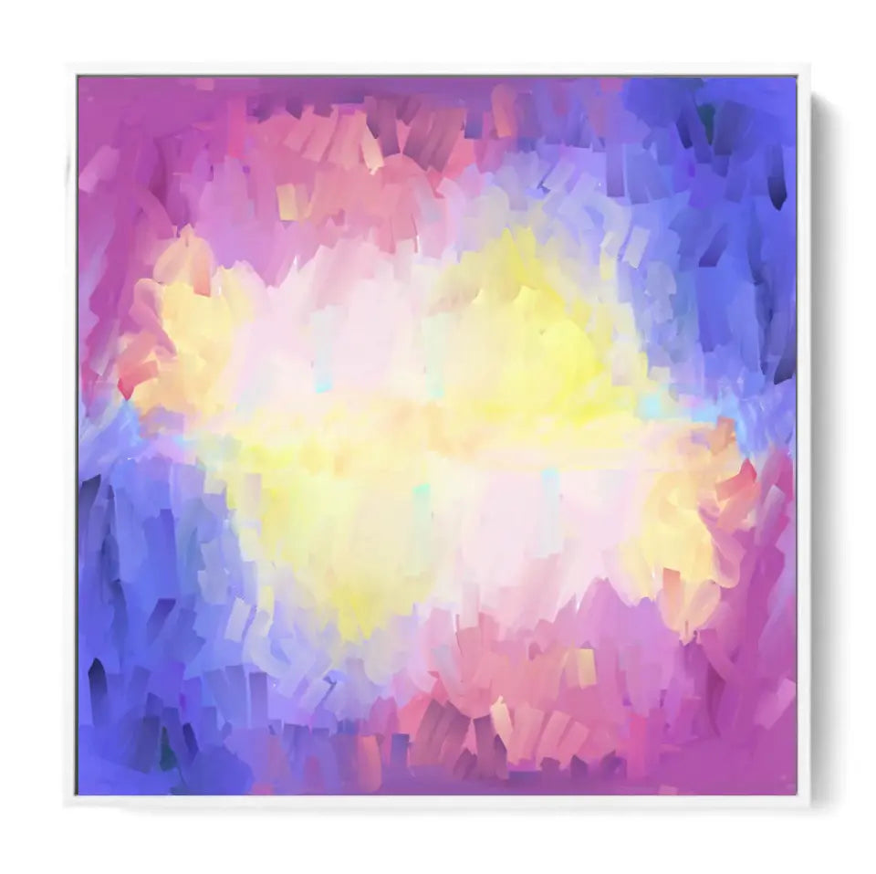 Pink, blue and yellow splash