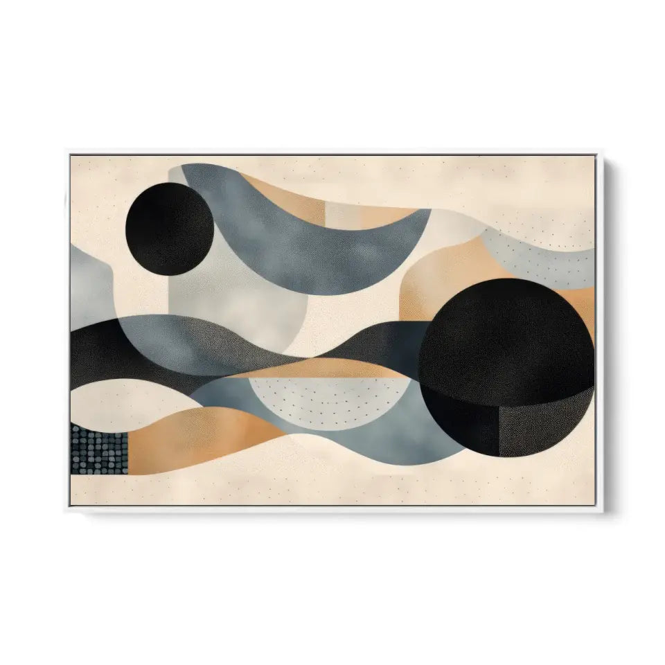 Minimalistic Wavy lines with circles based in abstract shapes IV