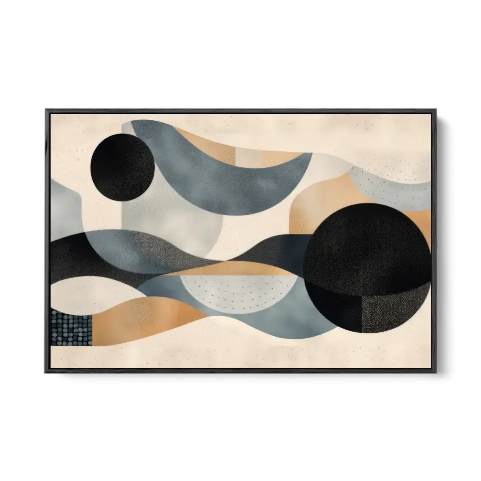 Minimalistic Wavy lines with circles based in abstract shapes IV