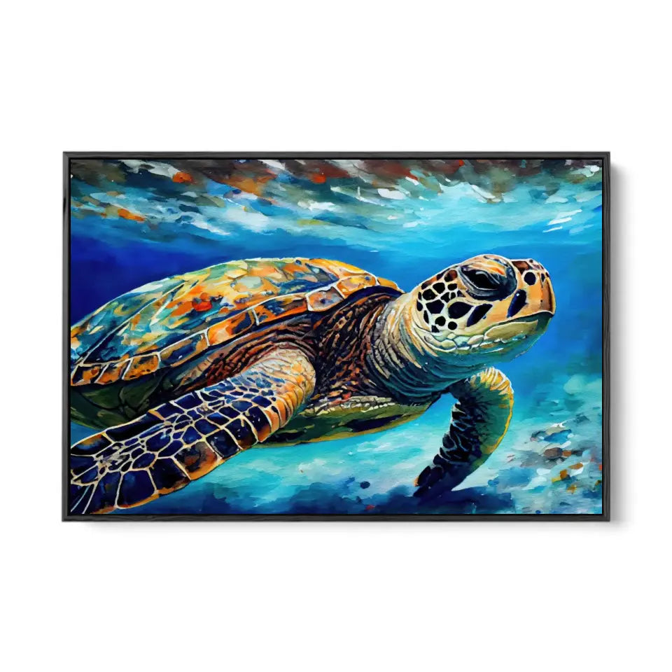 Oil painting of a sea turtle II