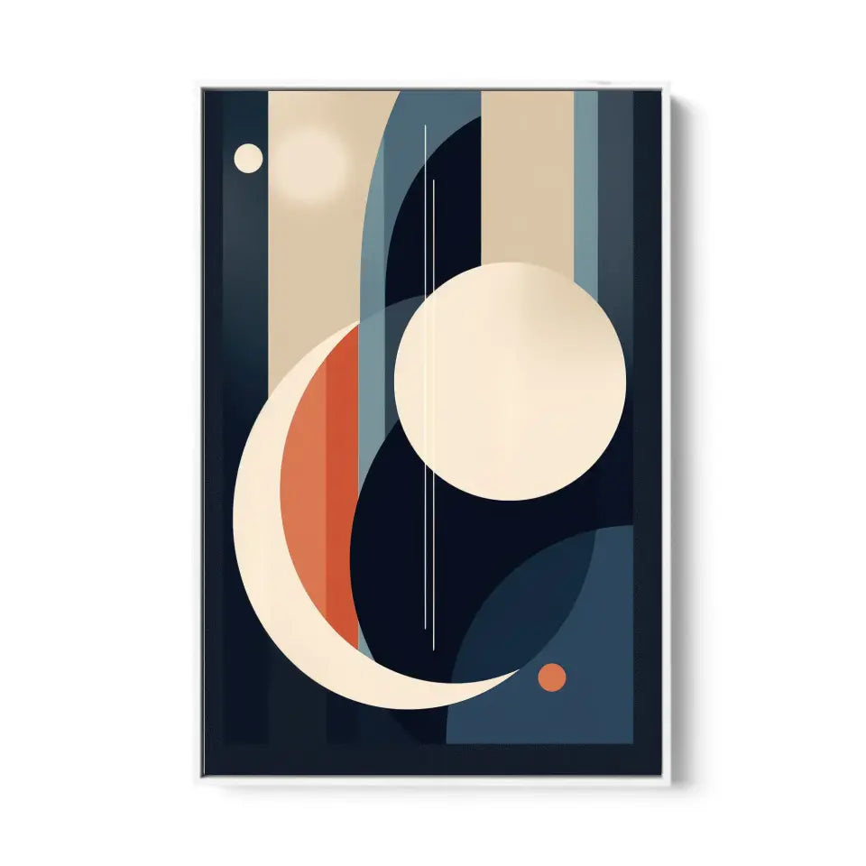 Wavy lines with circles in the style of warm blue and dark tones I