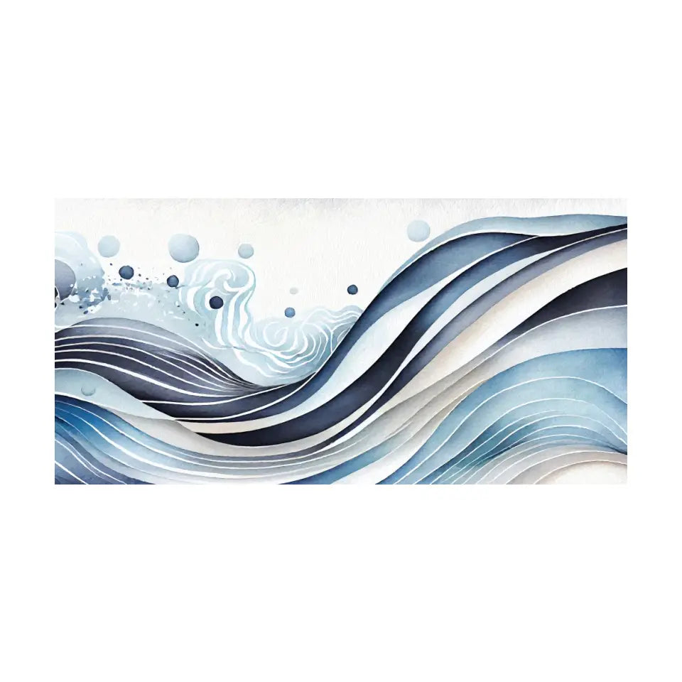 Abstract water ocean wave canvas III