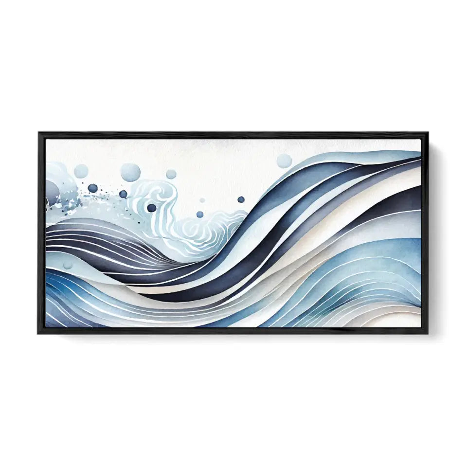 Abstract water ocean wave canvas III