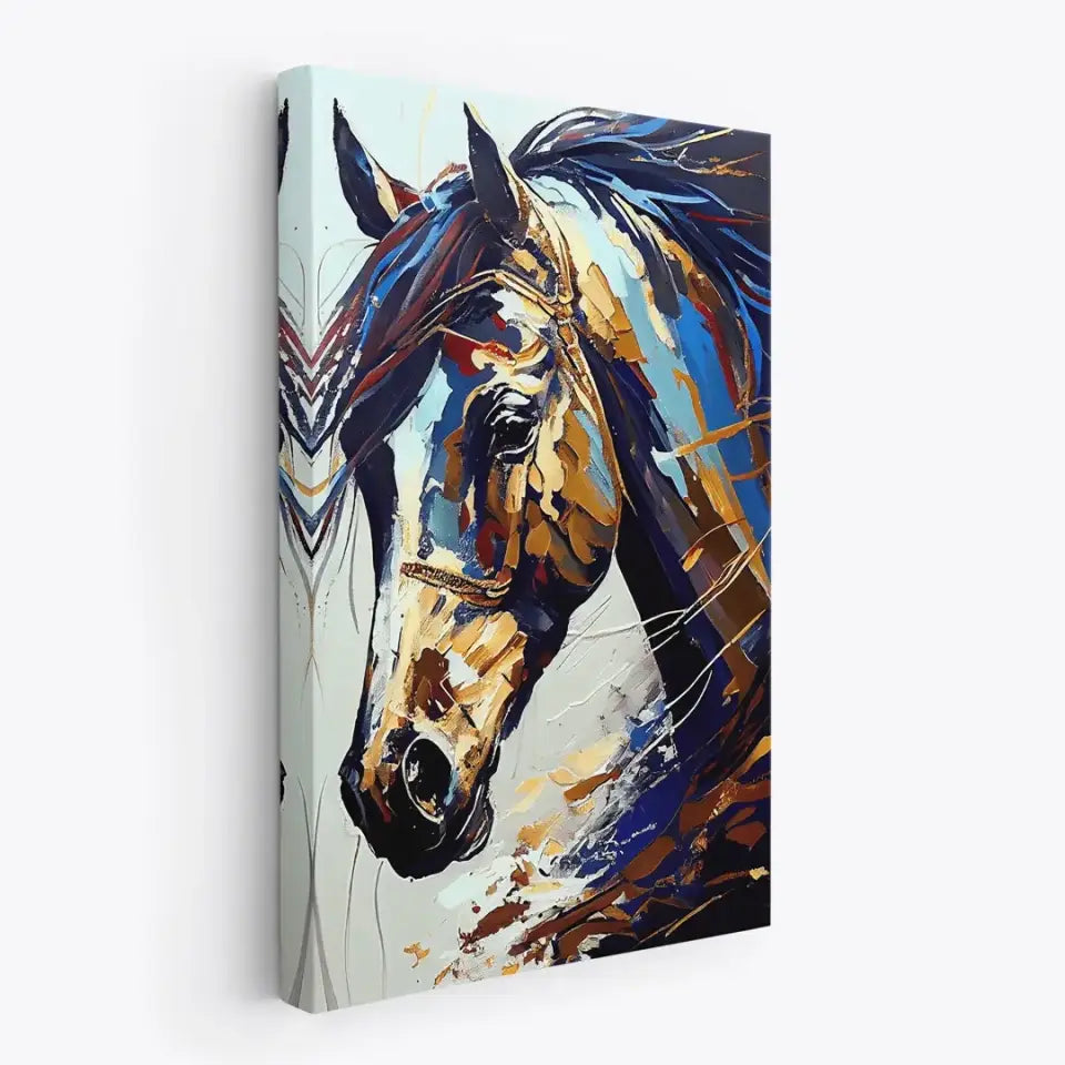 Equestrian Harmony-Multicolored Horse Portrait