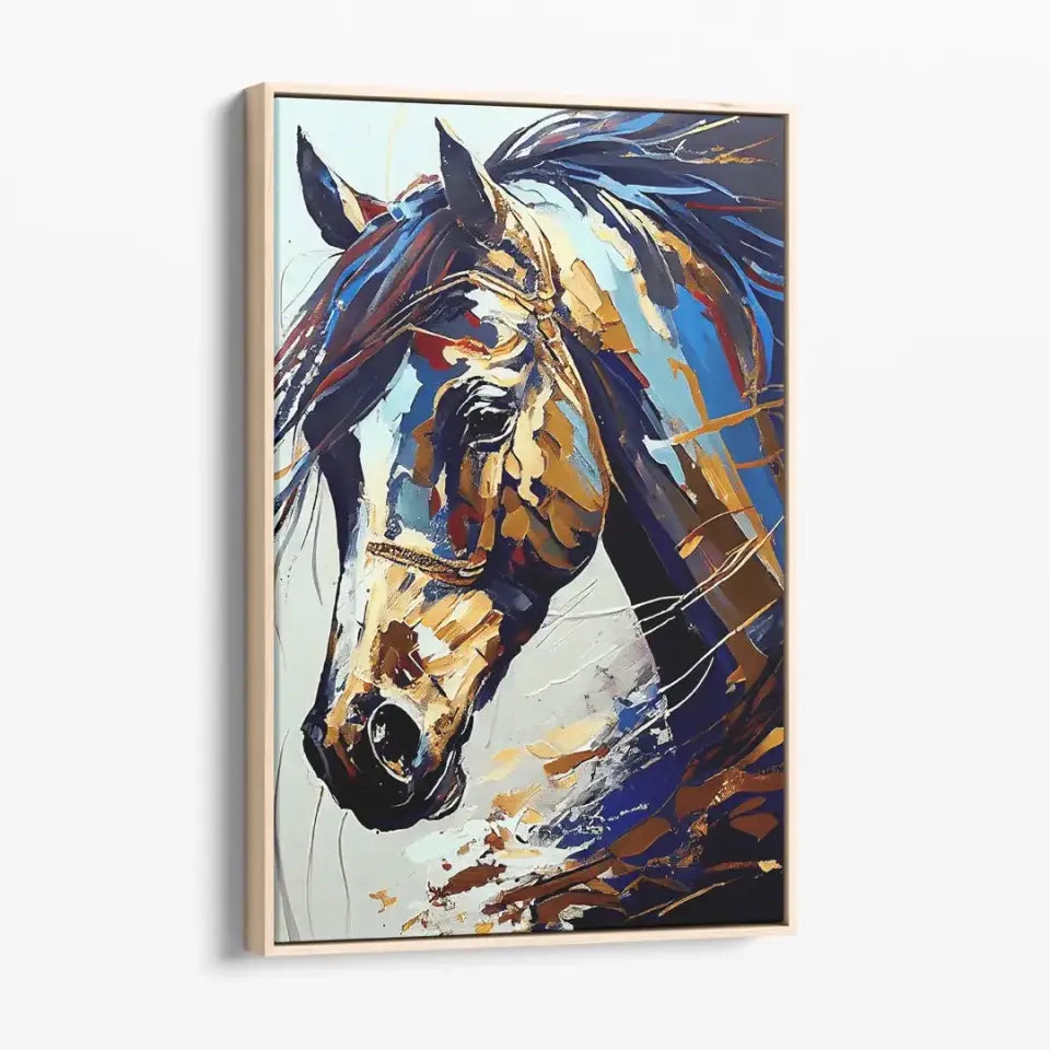 Equestrian Harmony-Multicolored Horse Portrait