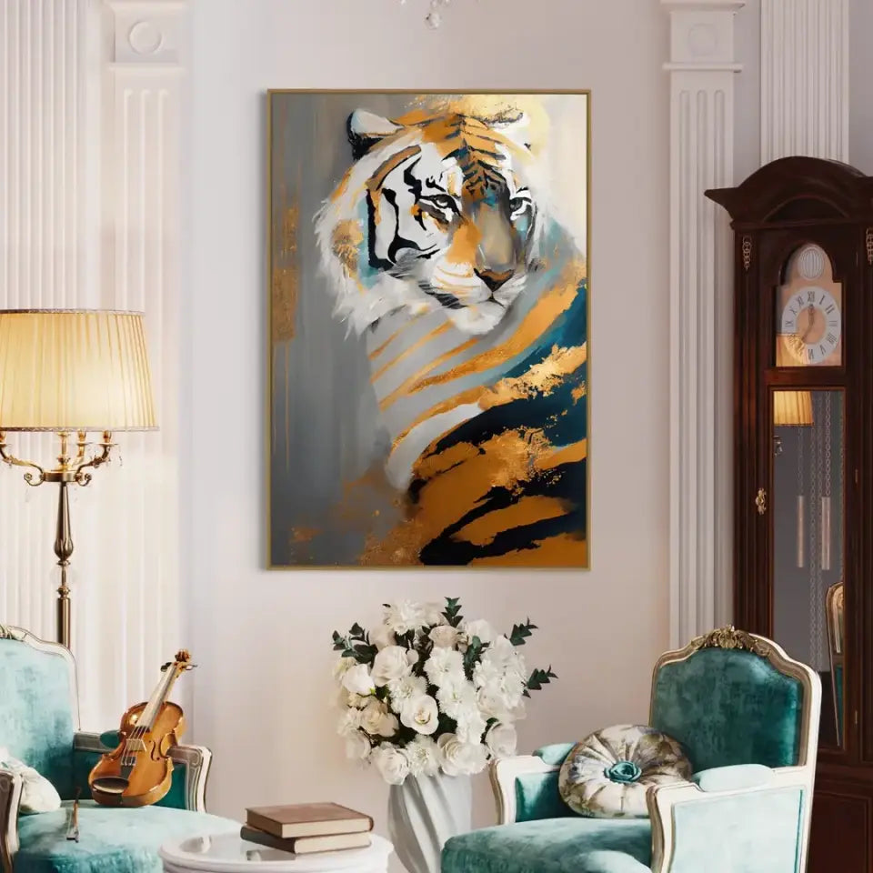 Golden Tiger painting