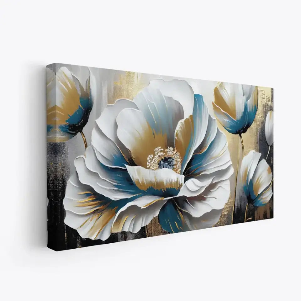 Abstract Oil Painting of luxurious Flowers