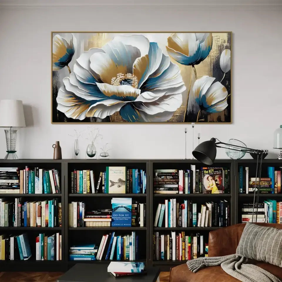 Abstract Oil Painting of luxurious Flowers