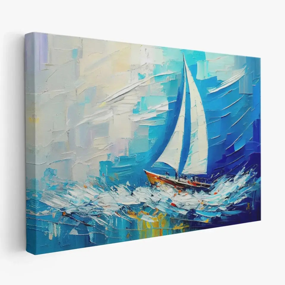 Abstract boat on the sea