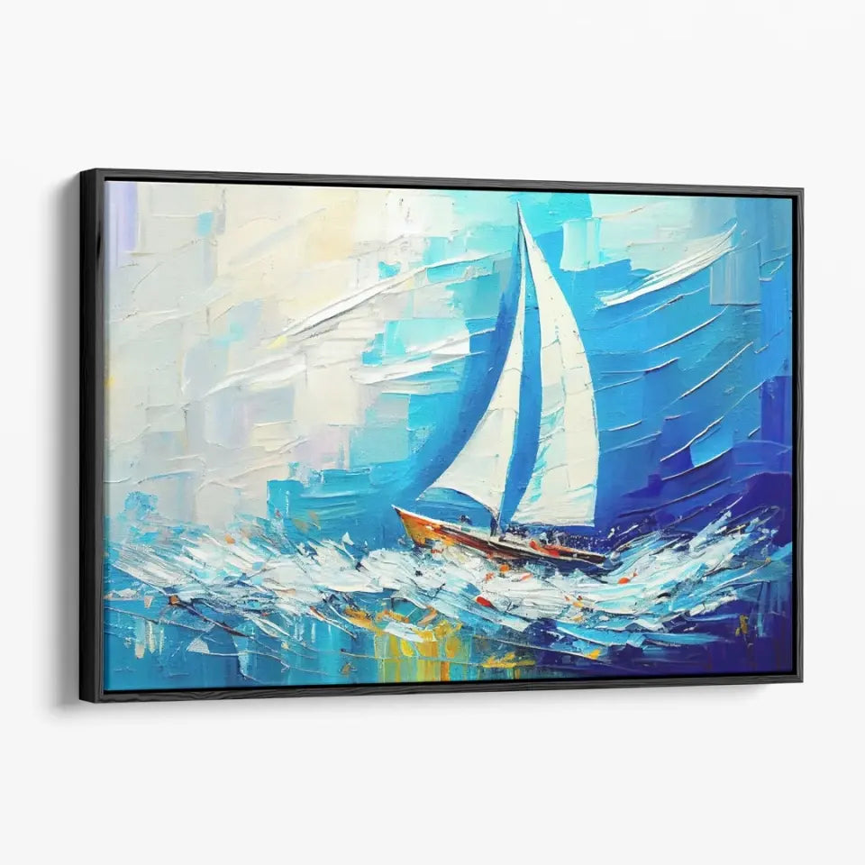 Abstract boat on the sea