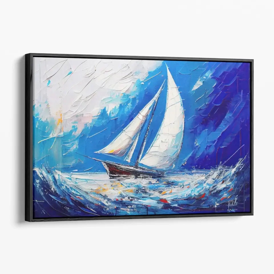 Boat on a stormy sea